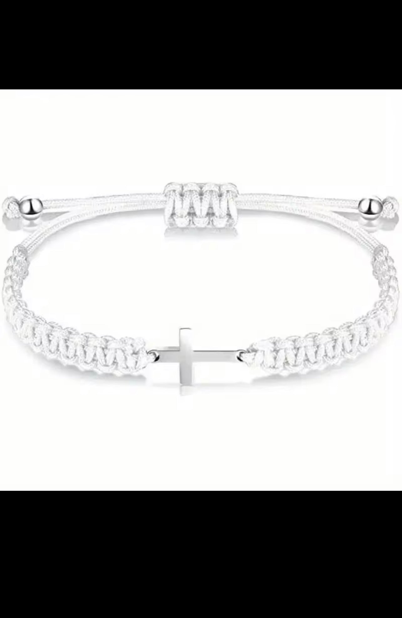 Christian Red String Cross Bracelet – Stainless Steel Woven Rope Faith Bracelet, Religious Gift for Men & Women.